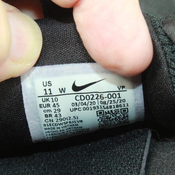 NIKE Men's Flex Experience RN 9 Black White Mesh Lace-up Running Shoes US 11 W - Picture 7 of 9